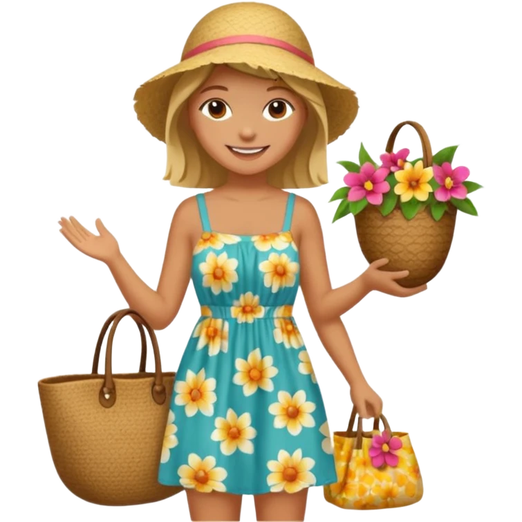 Preppy/beachy/girly emoji