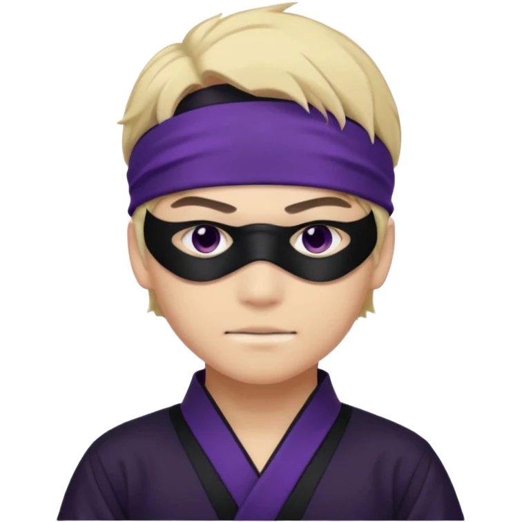 A young man named Satoru Gojo wearing a black/dark purple uniform and dark purple/ black blindfold with a confident smirk emoji