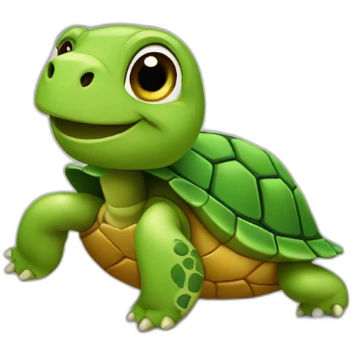 Tortue sur un mec emoji