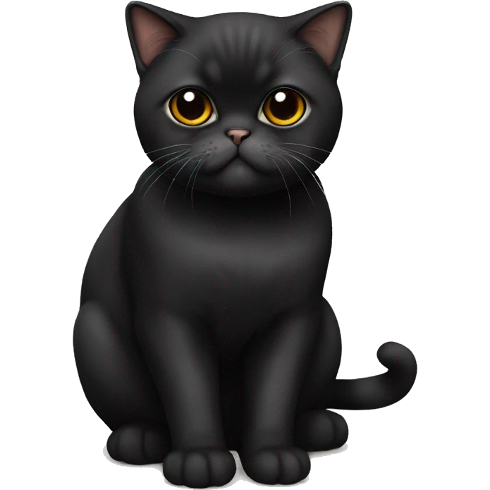 Black black black  exotic shorthair cat emoji