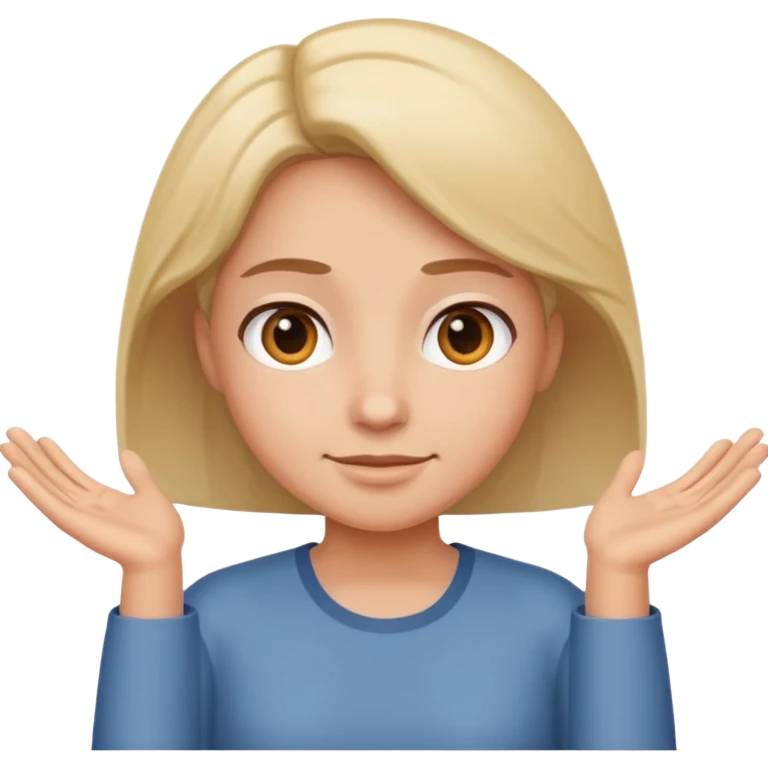 amicable shrug friendly expression emoji
