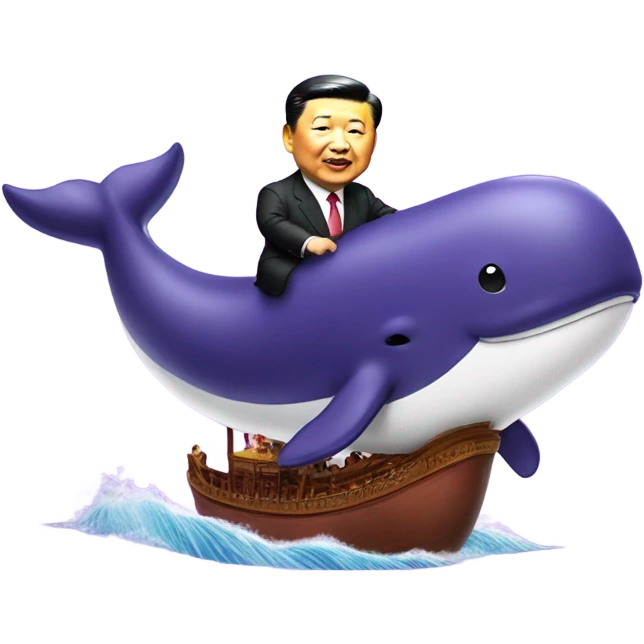 xi jinping riding purple whale emoji