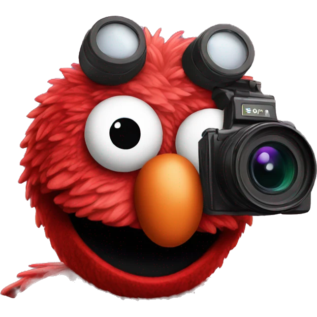 elmo with camera emoji