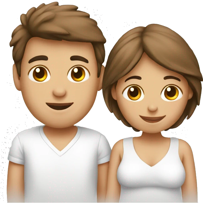 pareja embarazada hombre y mujer blancas emoji