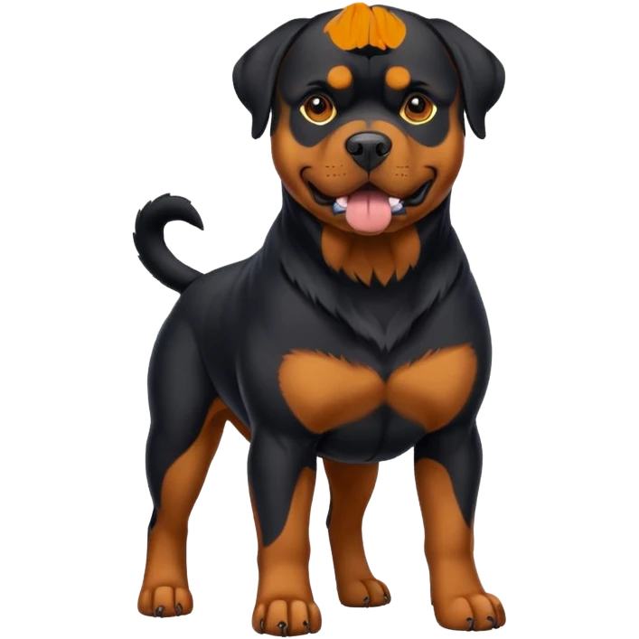 Rottweiler dog body slim tall emoji