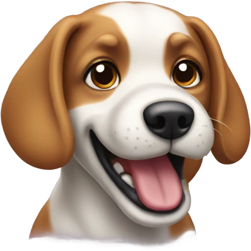 dog popping  emoji