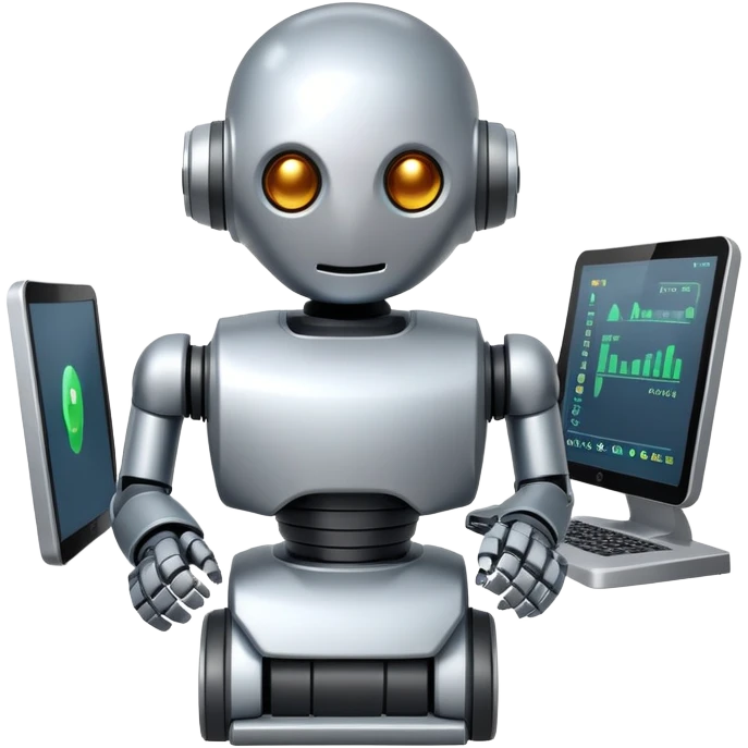 AIOps robot monitoring computer systems emoji