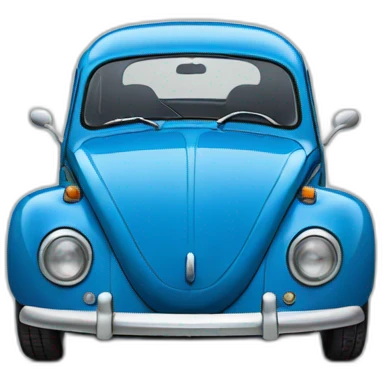 Fusca azul oval emoji
