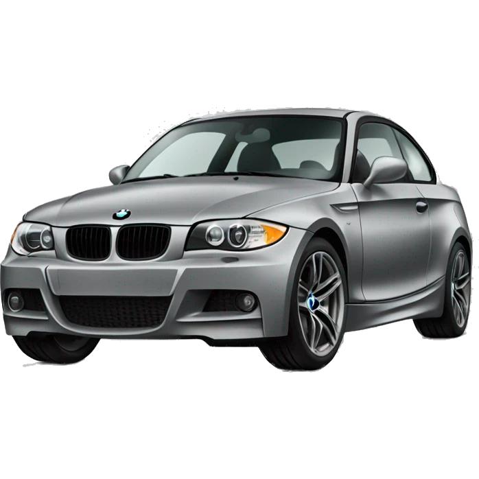 Gray 135i bmw with tinted windows and black rims emoji
