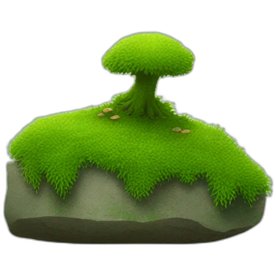 moss on the rock emoji