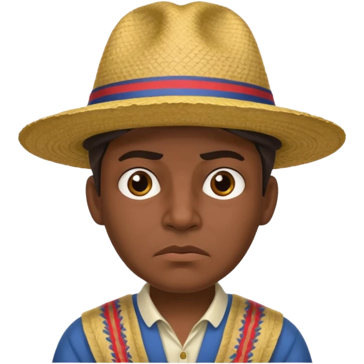 The disgruntled Colombian emoji