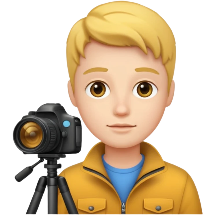 photographer with tripod emoji