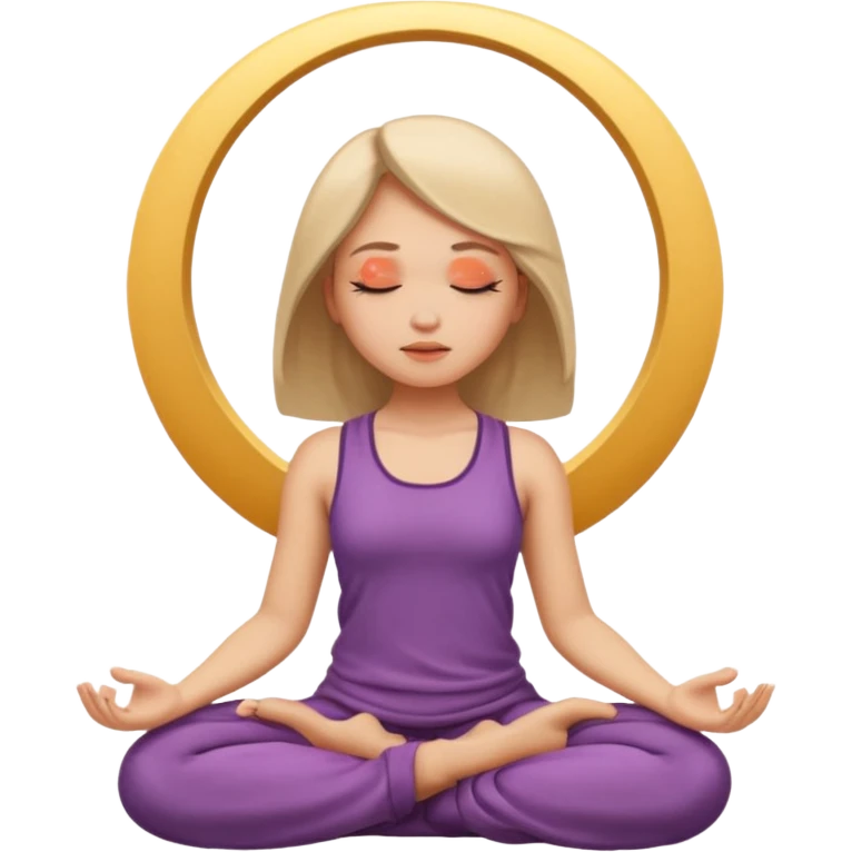 girl meditation eyes closed emoji