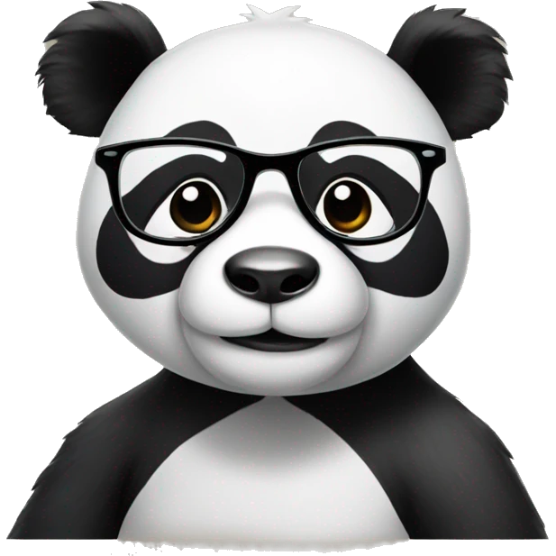Panda with glasses emoji