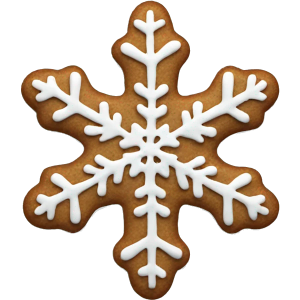 Gingerbread snowflake emoji