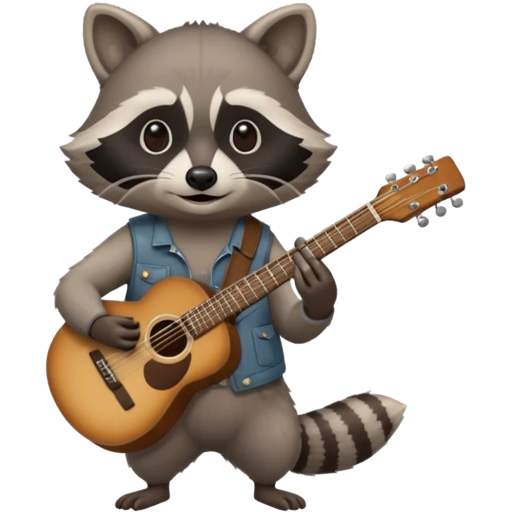 Raccon with guitar emoji