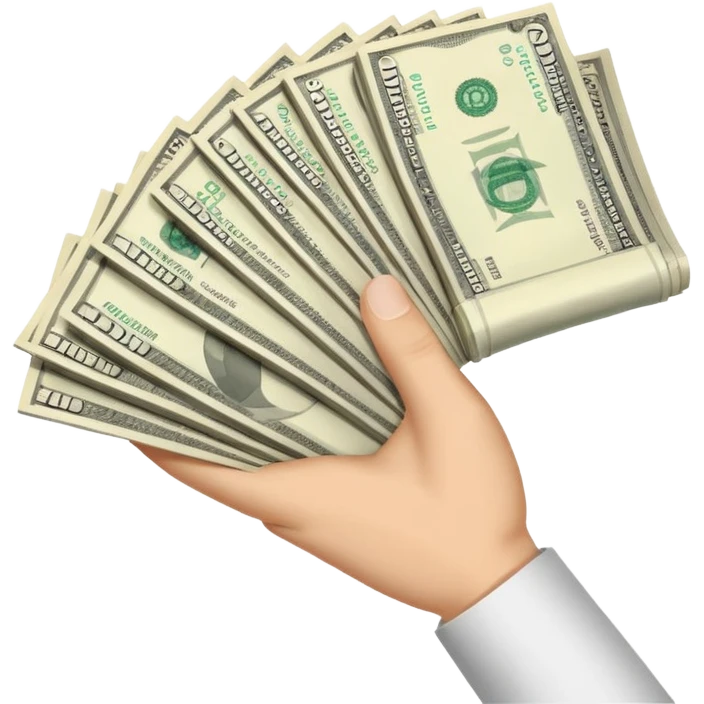 Flexing money emoji