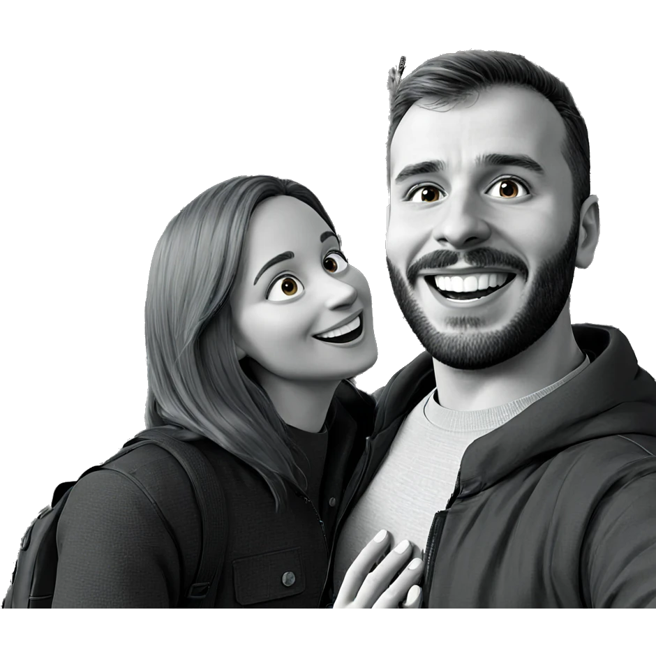 happy couple in nature emoji