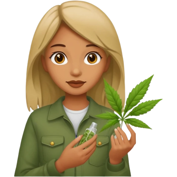 girl with weed emoji