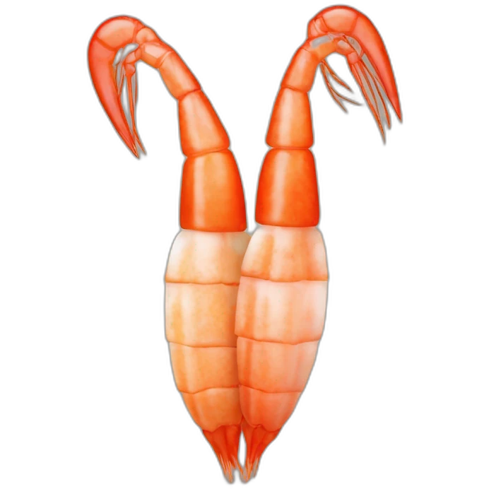 Une sucette en forme de crevettes emoji