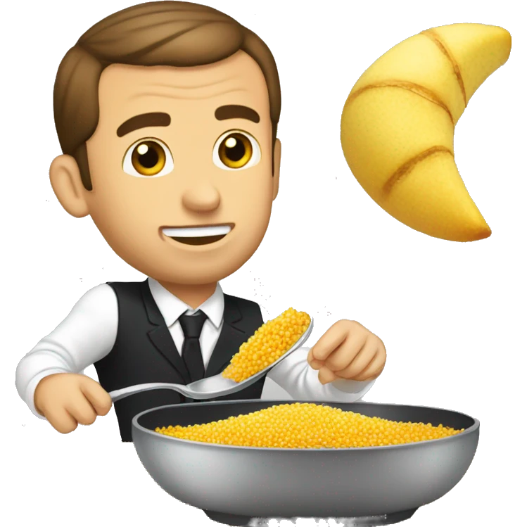 Macron qui mange du couscous  emoji