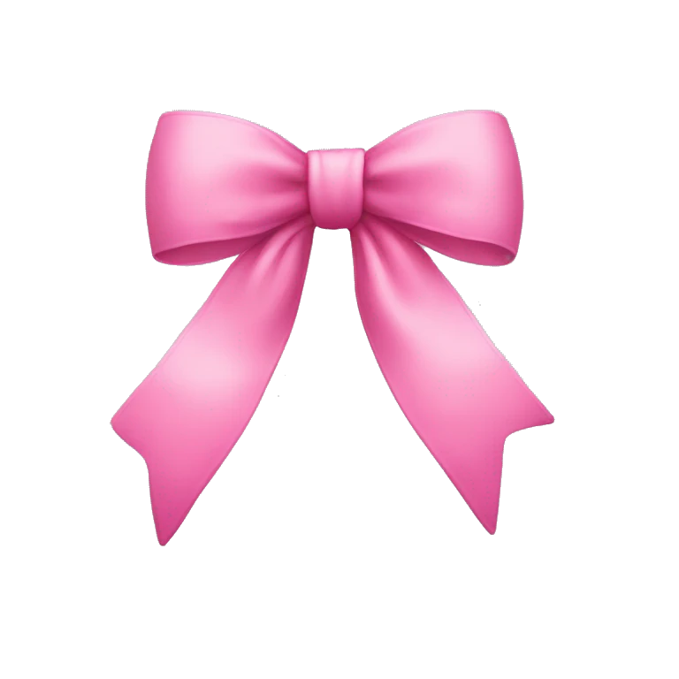 a cute pink bow emoji