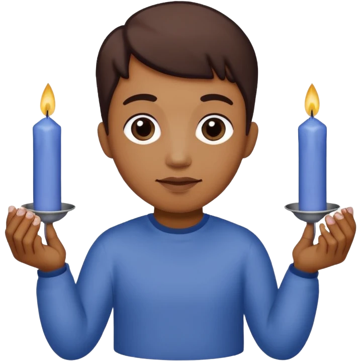 Blueberry Muffin celebrating birthday. Make sure it actually looks like a muffin with candles. Somebody holding it  emoji