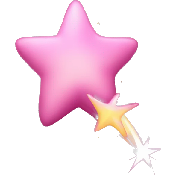 pink shooting star emoji