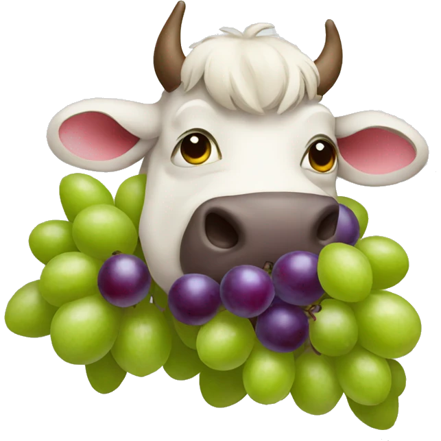 Grapes cow emoji