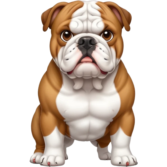english bulldog standing guard emoji