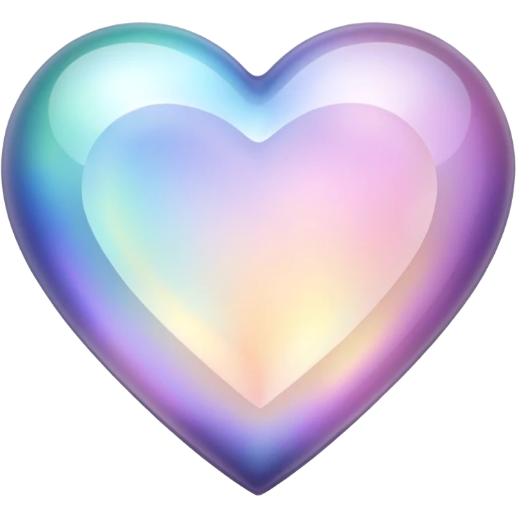 Opalescent gemstone heart emoji