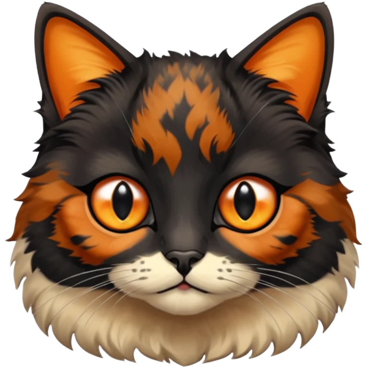 Black tortoiseshell cat emoji