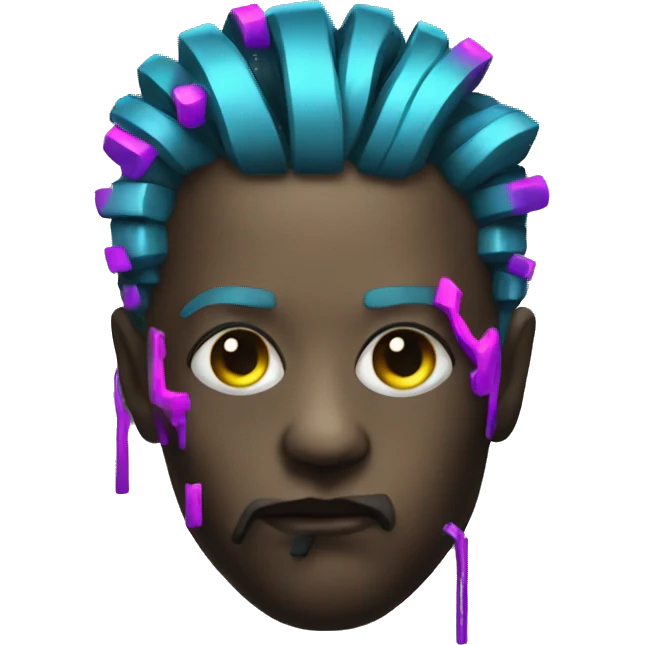 cyberpunk toxic multicolor emoji  emoji