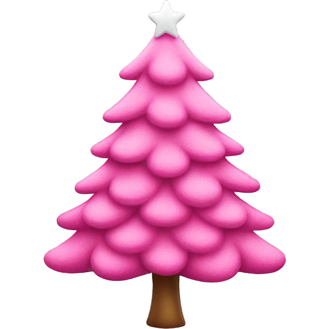 Pink Christmas tree  emoji