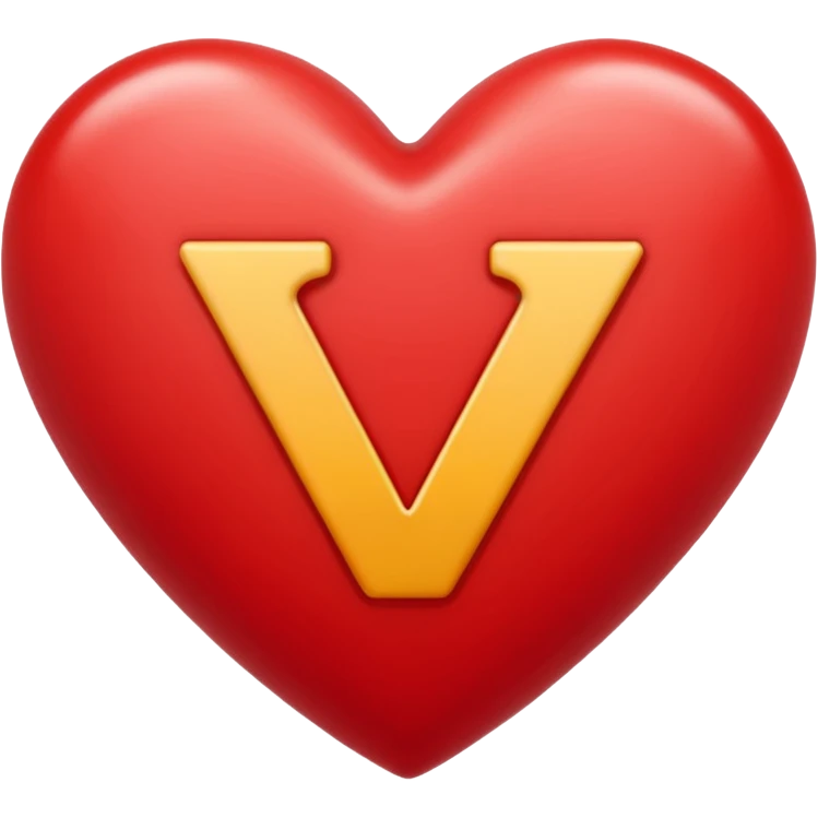 Смайлик Сердце с буквой а emoji