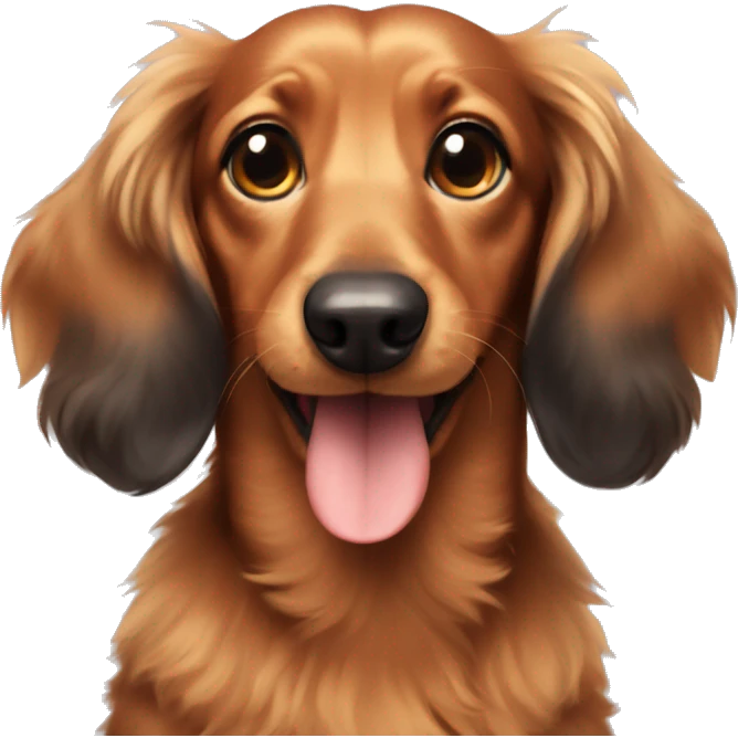 Fluffy dachshund  emoji