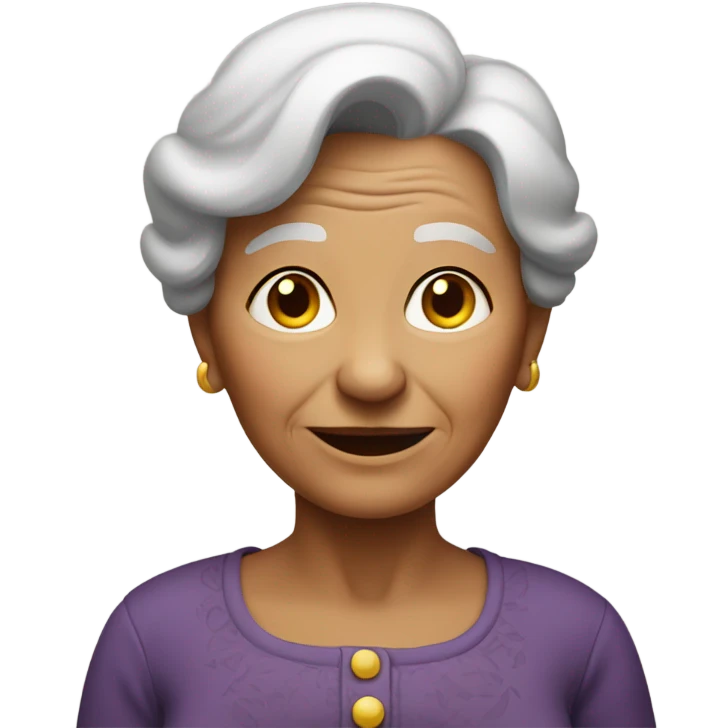 An old lady with a belly  emoji