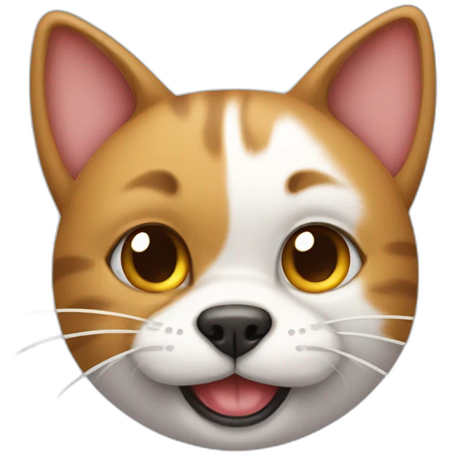 Smirk cat and dog emoji
