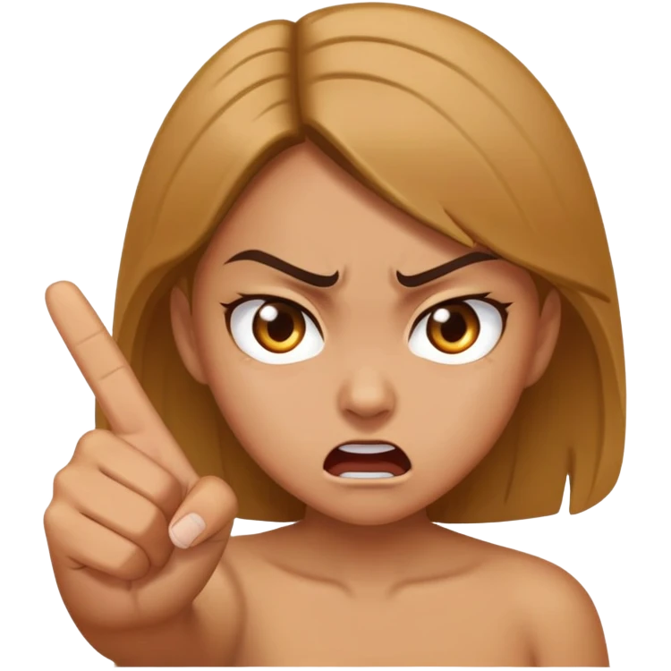 Girl flipping bird emoji
