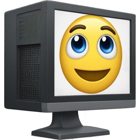 pc monitor, code ide on screen emoji