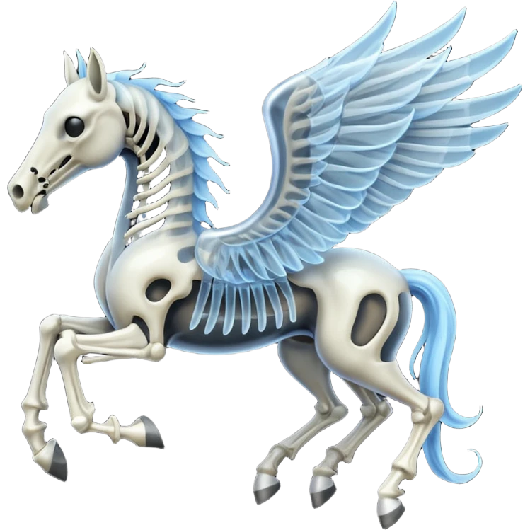 thestral: Winged horses visible only to those who have witnessed death and understand its significance. emoji