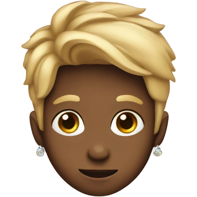 boy with earrings by tree emoji