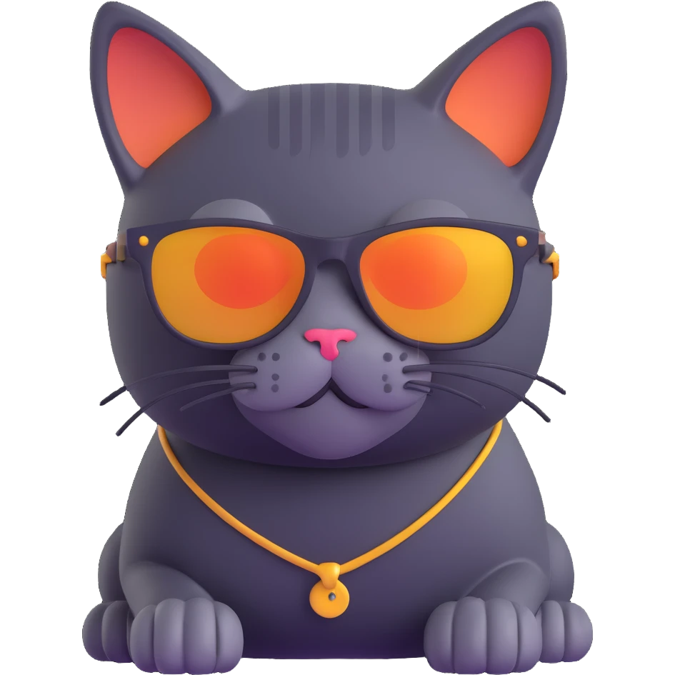 cat wearing sunglasses emoji
