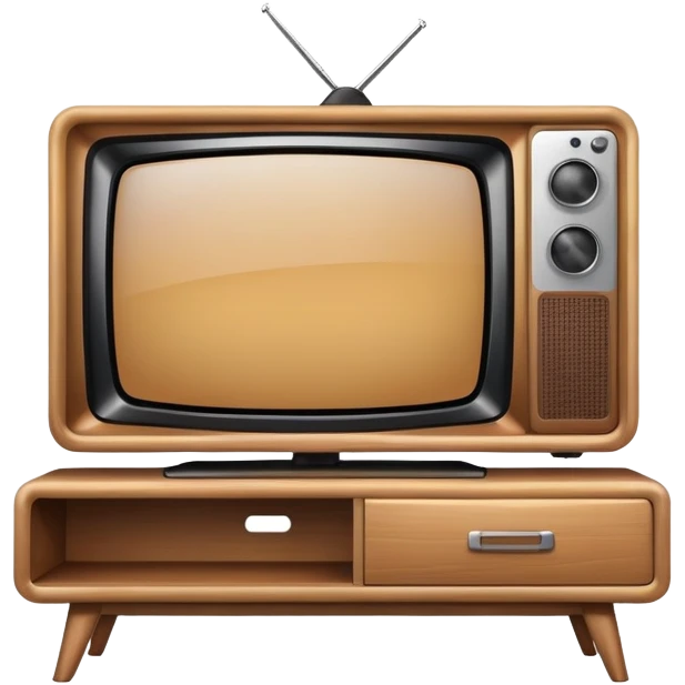 TV on a stand, entertainment center emoji