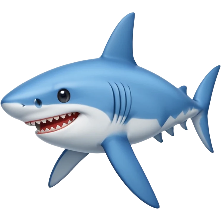 cartoonist blue shark wearing shirt emoji