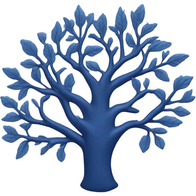 Navy blue tree emoji