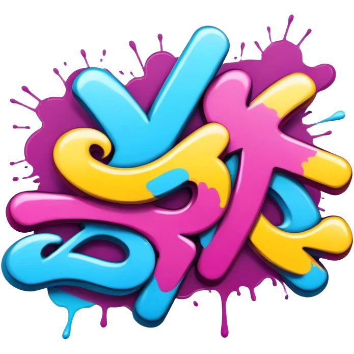 Graffiti the words New Sub emoji