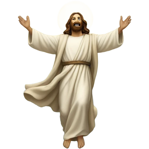 Jesus ascending to heaven emoji