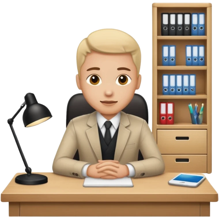 employee sitting at a desk emoji