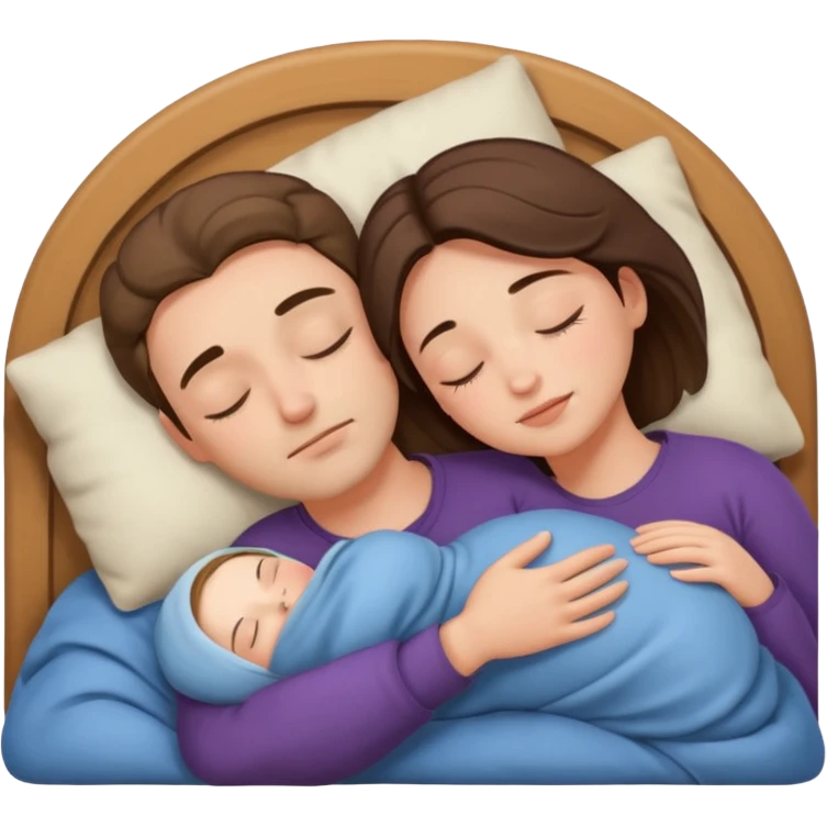 Sleeping romance couple emoji